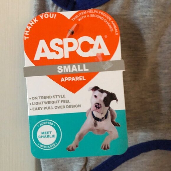 Dog Pet Apparel ASPCA Sleeveless Tank Blue & Grey "Good Dog Gone Rad" Size Small - Picture 4 of 6